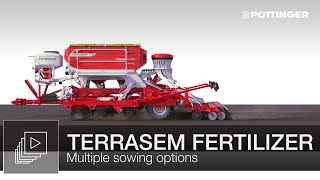 Multiple sowing options with TERRASEM FERTILIZER universal seed drill technology  PÖTTINGER [upl. by Anwahsat414]