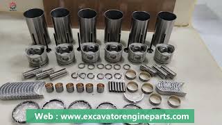 ZAX200 6BG1 Engine Cylinder Liner Kit Excavator Engine Parts [upl. by Cleo]