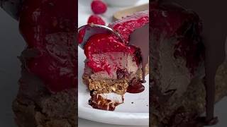 Nobake choc raspberry cheesecake nobake nobakerecipe veganrecipes cheesecake chocolate [upl. by Aelrac]