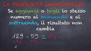 LA SOTTRAZIONE la proprietà invariantiva  scomporre per fare il calcolo veloce [upl. by Robaina]