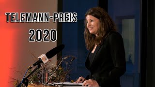 Telemannpreisverleihung 2020 an Prof Dr Dorothee Oberlinger [upl. by Coridon]