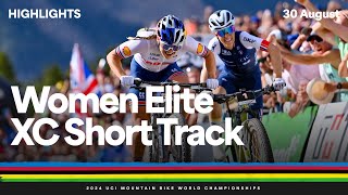 Women Elite Crosscountry Short Track Highlights  2024 UCI Mountain Bike World Championships [upl. by Akemit270]