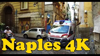 Walk around Naples Italy 4K Quartieri Spagnoli [upl. by Anahsor]