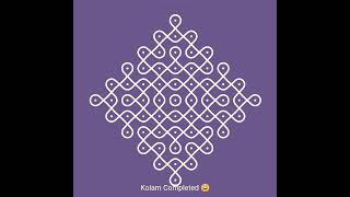 kambi kolam simple sikku kolam designs  tamil kolam designs with dots simple and easy pulli kolam [upl. by Yblok]