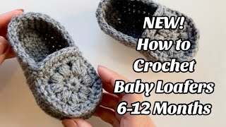 HOW TO CROCHET 612 MONTHS BABY SHOES NEW [upl. by Airrej226]