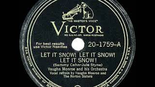 1946 HITS ARCHIVE Let It Snow Let It Snow Let It Snow  Vaughn Monroe his original 1 version [upl. by Jobie508]