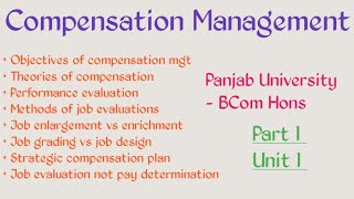 Marathon on Compensation Management  Theories of compensation  Performance evaluation  BCom Hons [upl. by Adnamor]