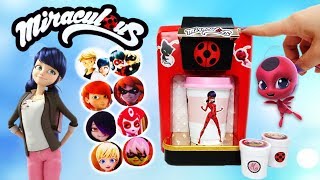 Marinettes Cafe Surprise Toy Coffee Maker with Miraculous Ladybug and Villains [upl. by Nedearb]