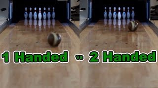 1 Handed vs 2 Handed Bowling Comparison [upl. by Alia]