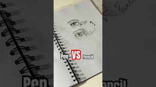 Pen vs Pencil The Ultimate Eye Drawing Showdown [upl. by Ayital622]