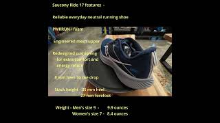 Saucony Ride 17  features [upl. by Claudelle992]