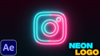 Neon Logo Animation Tutorial in After Effects  Free Plugin [upl. by Aday]