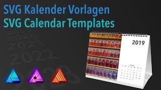 Affinity Designer Publisher amp Photo  SVG Kalender Vorlagen [upl. by Adner]