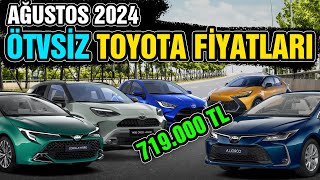 2024 Ağustos Toyota ÖTV Muafiyetli Engelli Araç Fiyatları  Corolla Yaris CHR RAV4 [upl. by Nomzzaj]