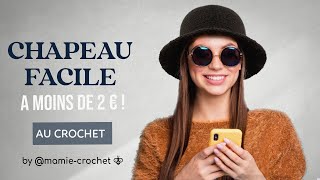 Comment faire UN CHAPEAU DEBUTANTE AU CROCHET TUTO pas a pas facile mamiecrochet [upl. by Toombs990]