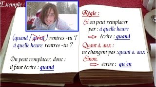 1000 mots en français écrire  quand quant qu’en sans faute [upl. by Ardath]