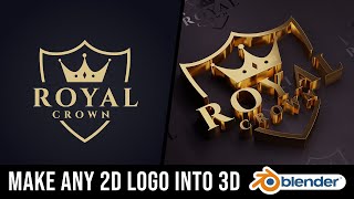 Tutorial Make any 2D logo into 3D using Blender Photoshop amp Illustrator [upl. by Daly521]