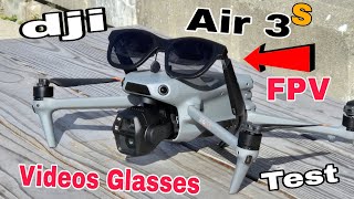 Dji Air 3s Drone  Video Glasses FPV Test Nreal Air AR Glasses [upl. by Akenit]