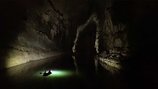 Drone Inside Largest River Cave [upl. by Aronoh110]