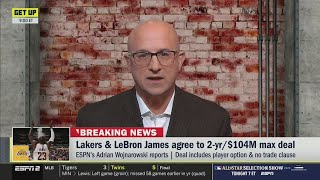 GET UP  Bobby Marks breakdown Lakers salary cap after LeBron agree to 2yr104M max deal [upl. by Toth98]