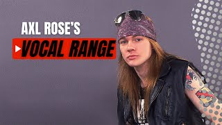 Axl Rose’s Vocal Range [upl. by Yanahs]