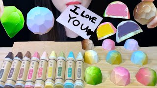 ASMR JEWEL CHOCOLATE BONBONCRAYON CHOCOLATE MUKBANG 반짝반짝 보석 초콜릿크레파스 초콜릿 먹방💎🖍🍫 [upl. by Pallaton]