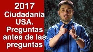 Ciudadanía USA Preguntas ANTES de comenzar el examen [upl. by Areivax313]