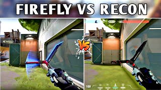 RGX 11Z PRO FIREFLY VS RECON BALISONG COMPARISON  WHAT IS THE BEST BUTTERFLY KNIFE SKIN IN VALORANT [upl. by Aicilaanna781]