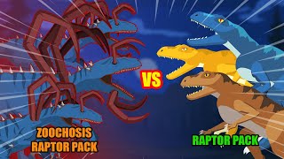 Zoochosis Raptor Pack vs Raptor Pack  Zoochosis Dino vs Dino S1  Monster Dino Animation [upl. by Neala146]