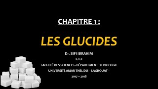 Cours Biochimie Structurale  Chapitre 1 GLUCIDES [upl. by Evanthe]