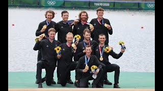 Mens Eight Rowing Gold goes to New Zealand Silver goes to Germany Bronze goes to Great Britain [upl. by Bethesde]