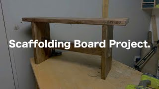 Making a bench from a scaffolding board [upl. by Bedad]