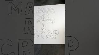 New Asda place mats peel super quick avoid avoid avoid [upl. by Nonnaer524]