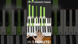 How To Play Giornos Theme On Piano In Under 1 Minute [upl. by Olumor]