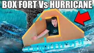 BOX FORT BOAT VS HURRICANE CHALLENGE 📦💧 [upl. by Inajar]