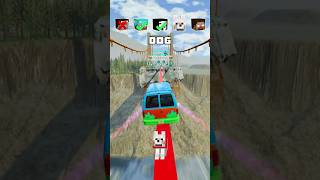 NOOB vs PRO vs HACKER vs HEROBRINE Car Jump Challenge 29 😂 🚗 shorts beamngdrive [upl. by Lotsyrk]