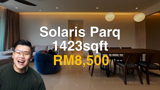 Solaris Parq 1423sqft  3 Bedroom  fully furnished for rent  walking distance to Publika [upl. by Irafat]