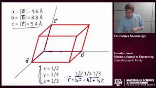 Crystallographic Points Texas AampM Intro to Materials [upl. by Pacifa413]