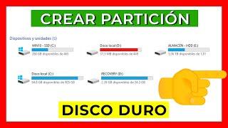 Crear Particiones en Disco Duro con Windows 10 Sin Programas 2022  AndroidPC [upl. by Odnesor]