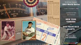 1962 Oct 05 • NYYSFG • World Series G2 • New York Yankees vs San Francisco Giants  Baseball Radio [upl. by Gridley]