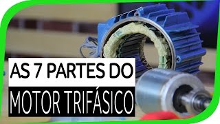 As 7 Partes do Motor Trifásico  Entenda na prática o que é o Motor elétrico trifásico [upl. by Eveineg625]