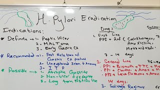 H pylori eradicate indications and regimns used [upl. by Lamej]