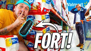 Toilet Paper FORT Hidden Speaker We Got CAUGHT [upl. by Jadda]