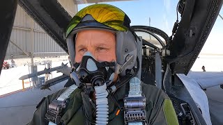 F16 Fighting Falcon Fighter Jet Take Off Cockpit View [upl. by Zinnes121]