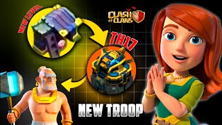 Clash of Clans Revealed New Barrack LEVEL ⭐TH17 NEW TROOP  Official Hint 🔥 [upl. by Allebasi]