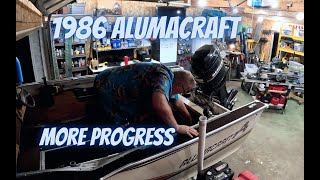 1986 Alumacraft 90hp Mercury Tower of Power Part 5 so close [upl. by Ardnak977]