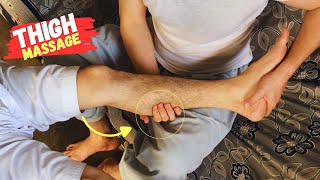 ASMR Thigh And Calf Massage For Joint Pain  Foot Massage  ASMR With Massage [upl. by Gwendolen811]