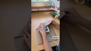 1 tape wrapping method christmas gift wrap [upl. by Zennas]