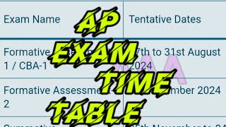 AP sa1 exam time tableAP all exam time table [upl. by Nosdivad]