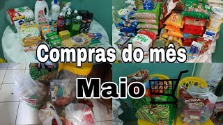 Compras do mês de Maio24 Teve até vlog no mercado [upl. by Esinned]